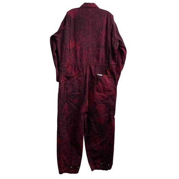 VTG Walls Mens Sz 48 Regular Red Black Tie Dyed Coveralls Long Pants Workwear - Picture 3 of 10